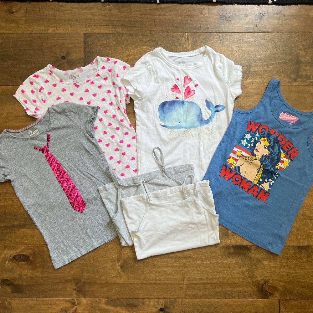 Set of 6 Girl’s Tees & Tanks